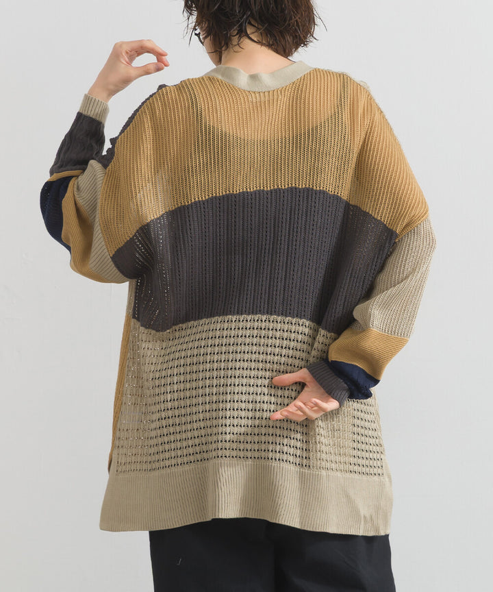 【iriey】編織拼接 寬鬆保暖 山系連帽外套 Japan E-Shop
