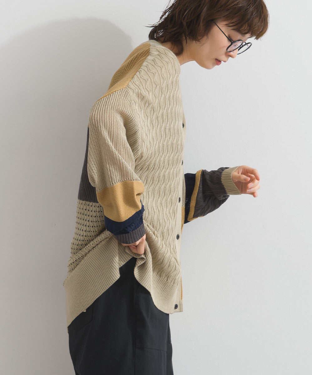 【iriey】編織拼接 寬鬆保暖 山系連帽外套 Japan E-Shop