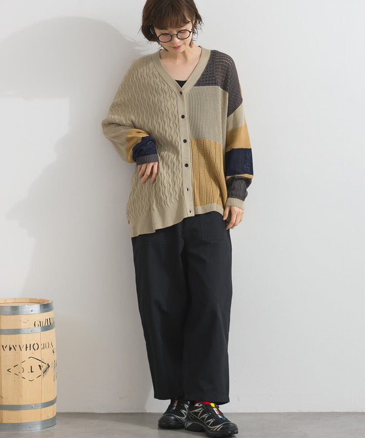 【iriey】編織拼接 寬鬆保暖 山系連帽外套 Japan E-Shop