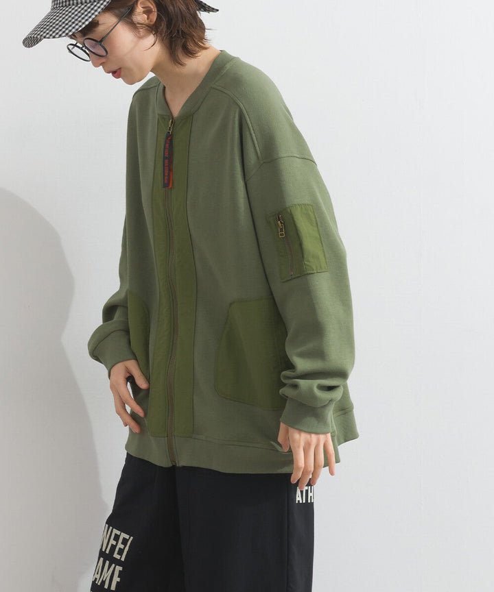 【iriey】透薄雪紡布×尼龍 拉鍊連帽外套 Japan E-Shop
