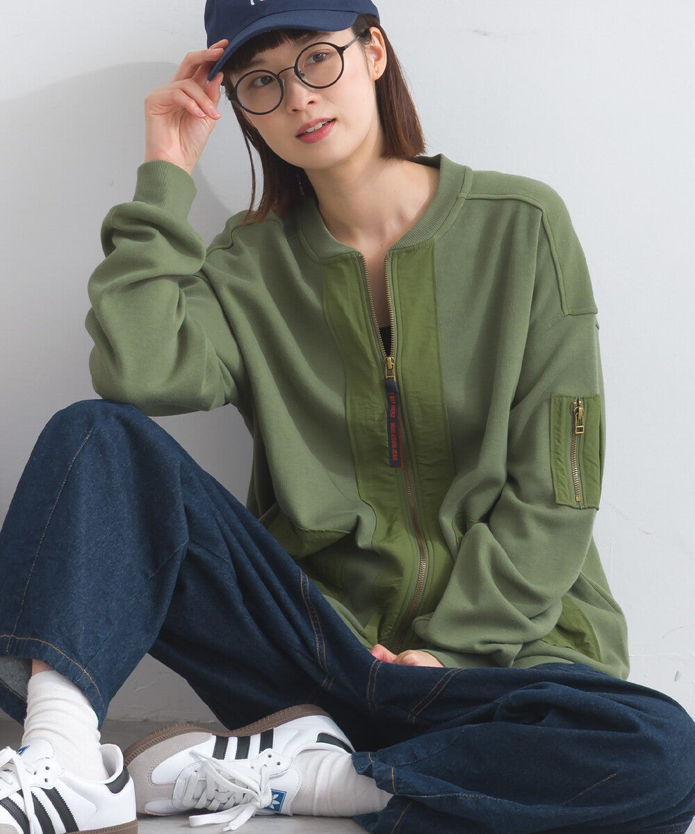 【iriey】透薄雪紡布×尼龍 拉鍊連帽外套 Japan E-Shop
