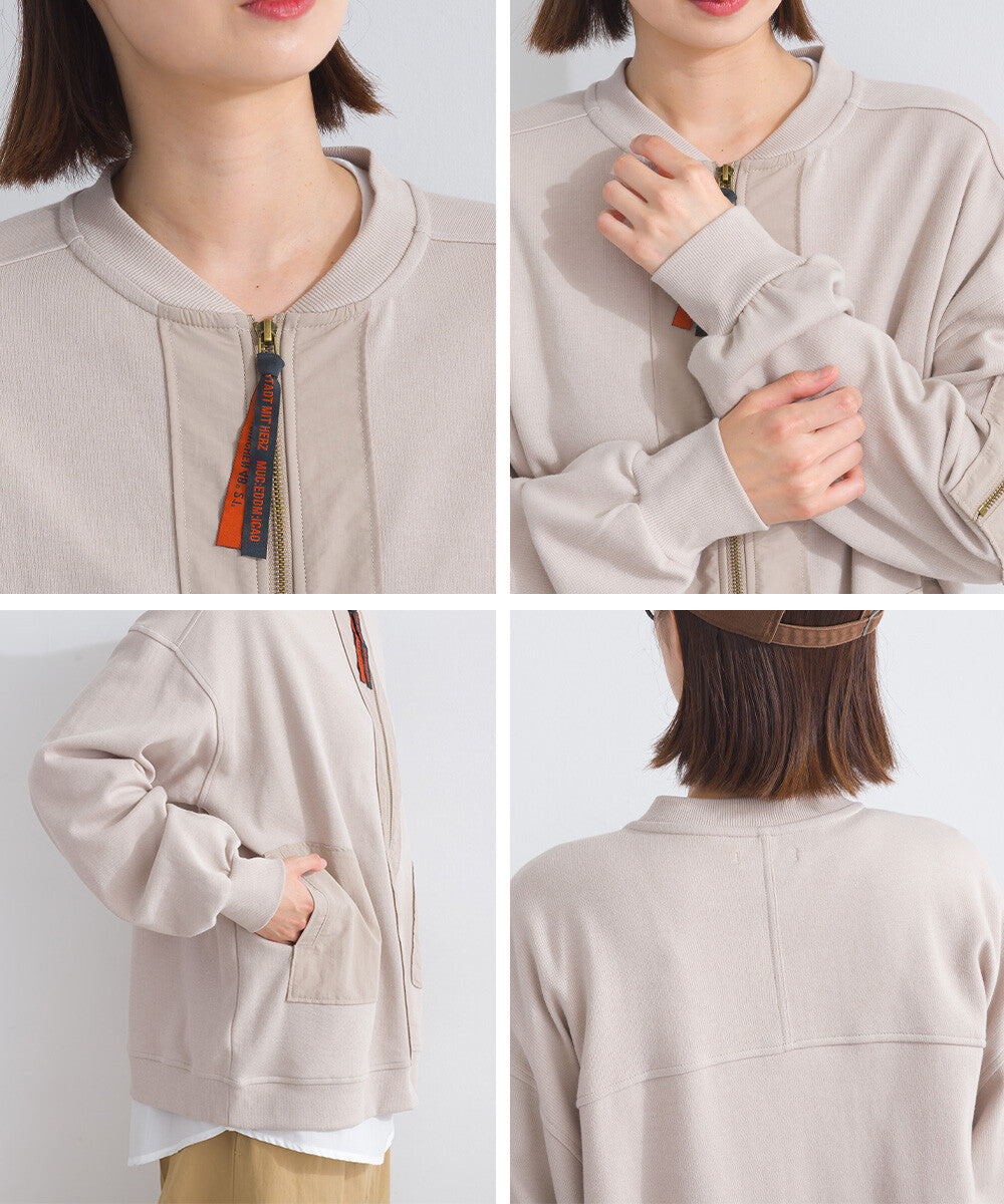 【iriey】透薄雪紡布×尼龍 拉鍊連帽外套 Japan E-Shop