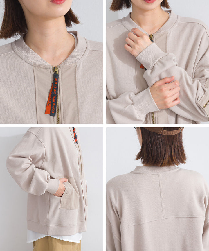 【iriey】透薄雪紡布×尼龍 拉鍊連帽外套 Japan E-Shop