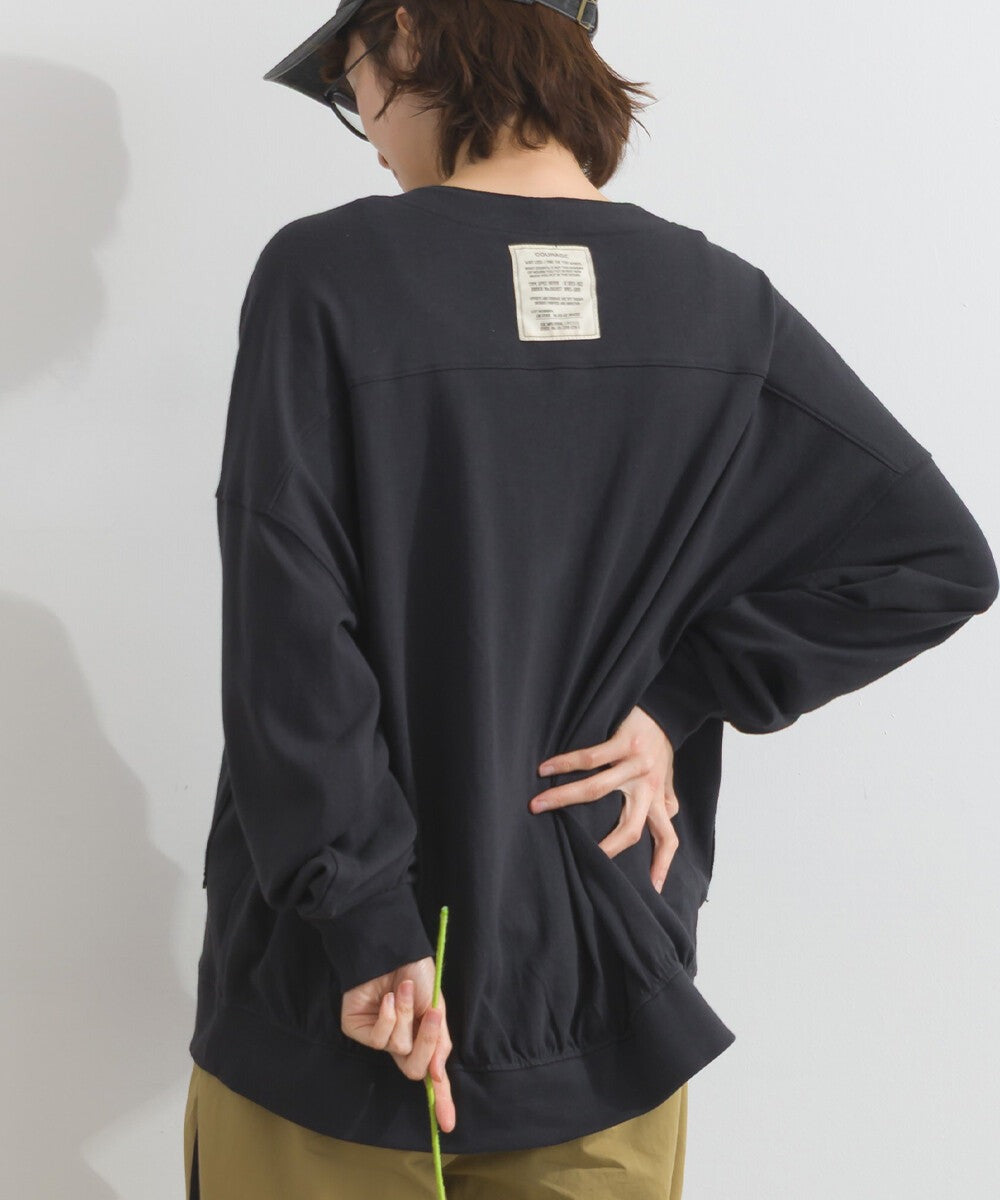 【iriey】絲光斜紋 前拉鍊 寬鬆運動風上衣 Japan E-Shop