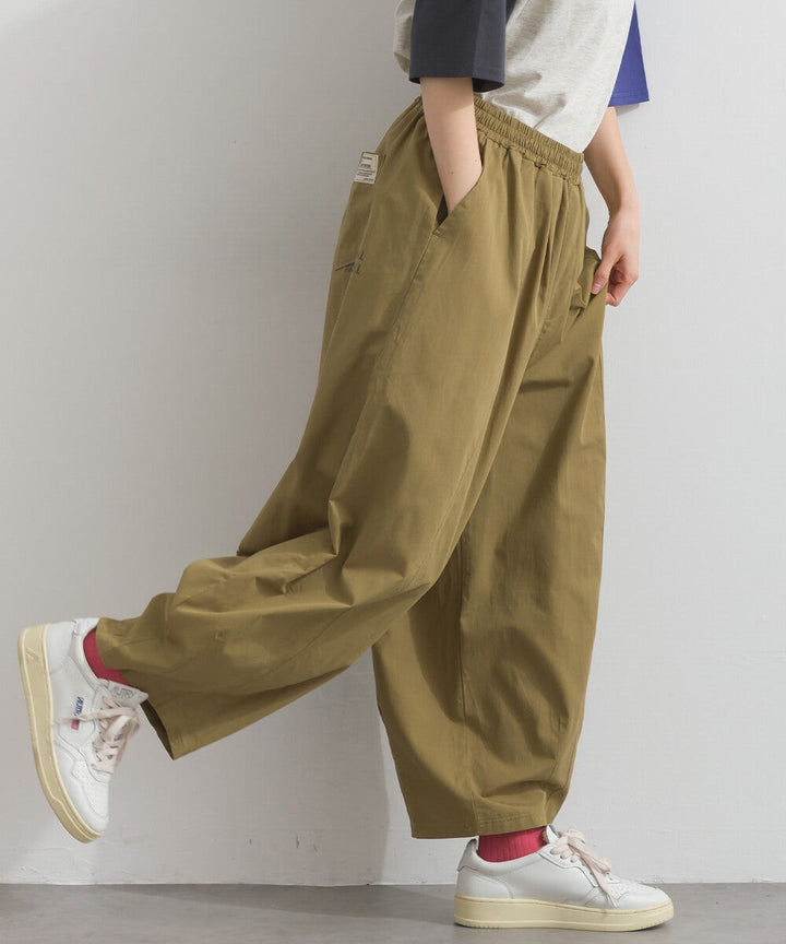 【iriey】品牌字母後口袋 錐形鬆緊腰 純棉長褲 Japan E-Shop