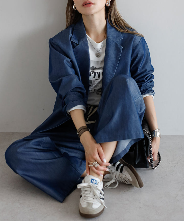 【TOPWHOLE】輕透牛仔西裝外套 Japan E-Shop