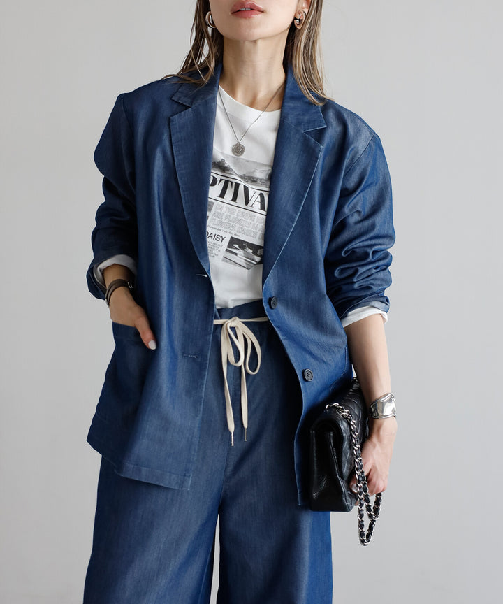 【TOPWHOLE】輕透牛仔西裝外套 Japan E-Shop