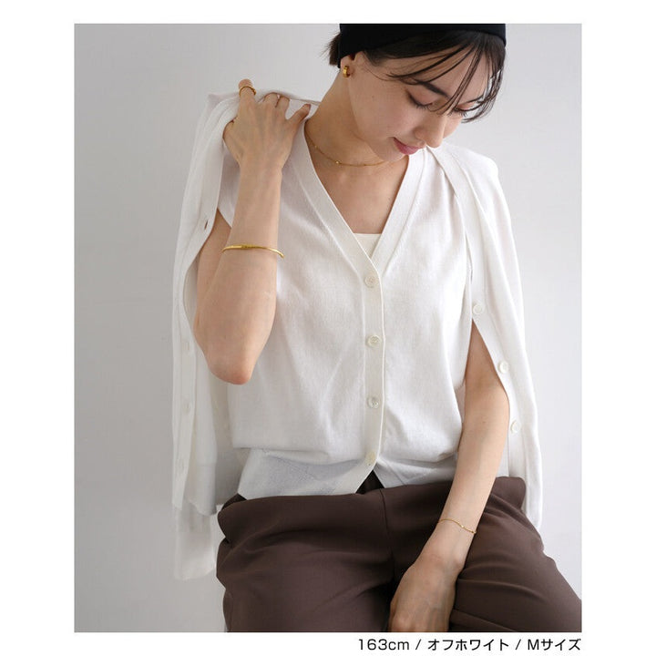 【evernavy】純棉14針細織V領針織開襟外套 Japan E-Shop