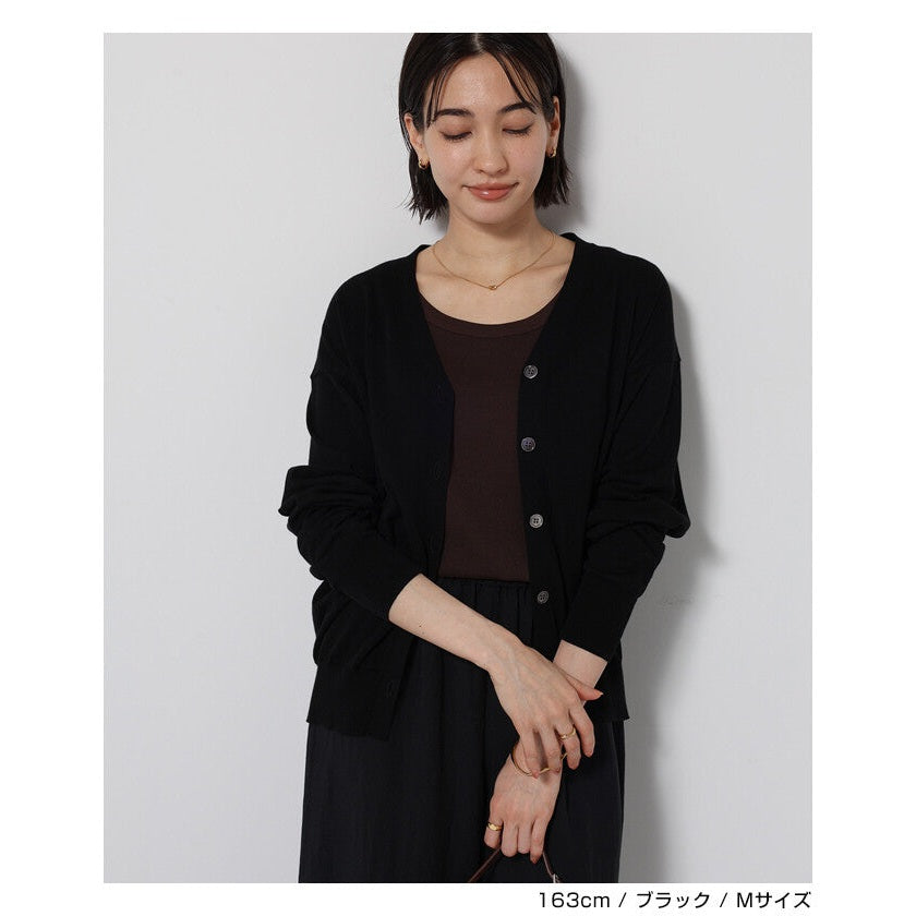 【evernavy】純棉14針細織V領針織開襟外套 Japan E-Shop