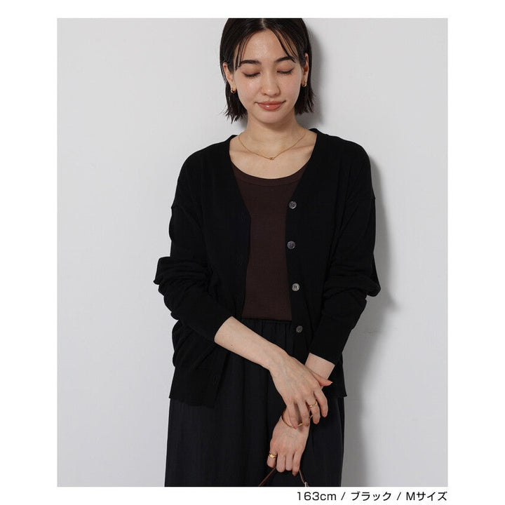 【evernavy】純棉14針細織V領針織開襟外套 Japan E-Shop