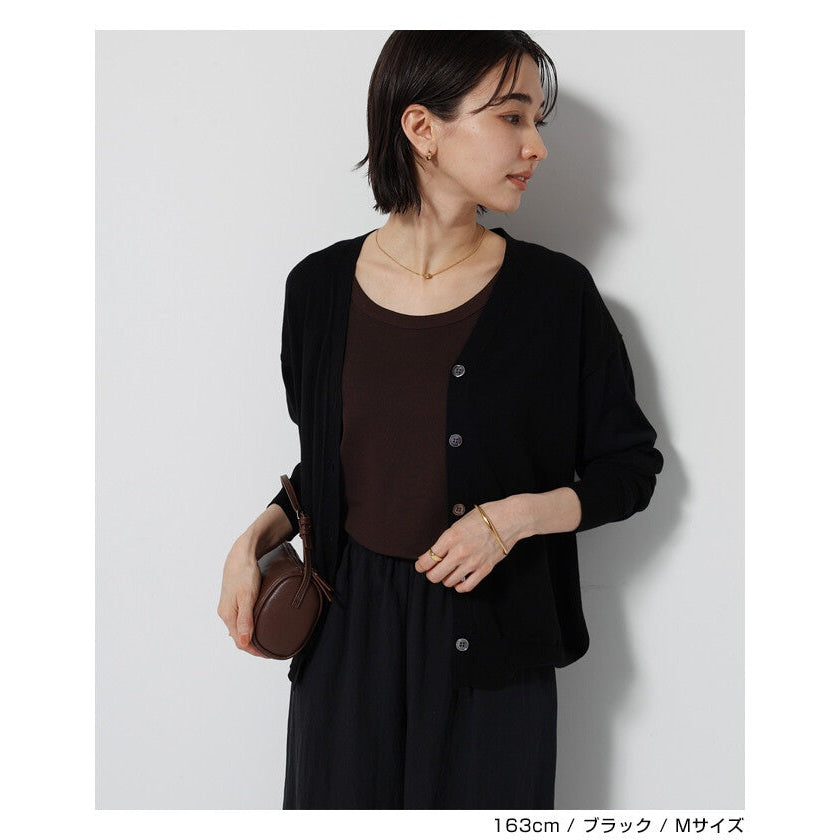 【evernavy】純棉14針細織V領針織開襟外套 Japan E-Shop