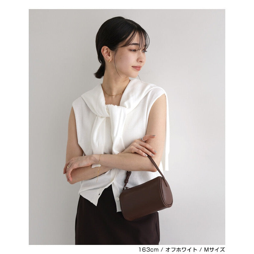 【evernavy】純棉細針織V領鈕扣背心 Japan E-Shop