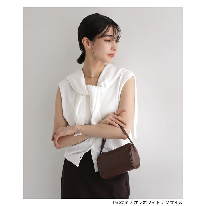 【evernavy】純棉細針織V領鈕扣背心 Japan E-Shop