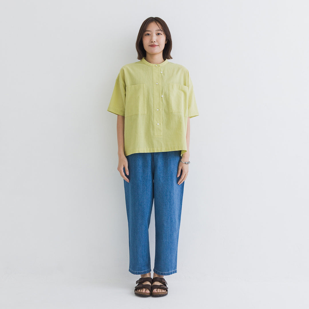 【kermu】透膚府綢大口袋襯衫 Japan E-Shop