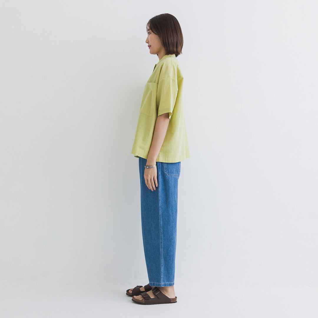 【kermu】透膚府綢大口袋襯衫 Japan E-Shop