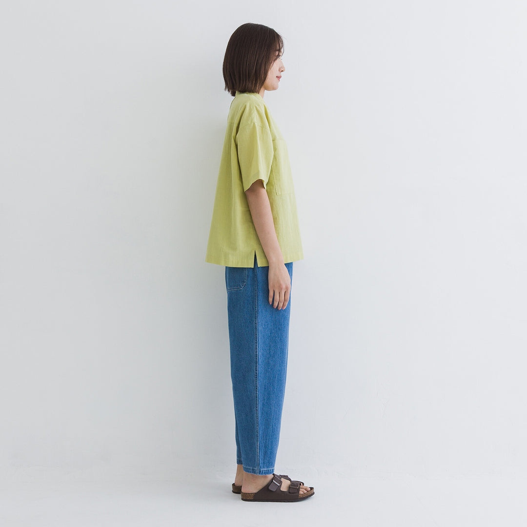 【kermu】透膚府綢大口袋襯衫 Japan E-Shop