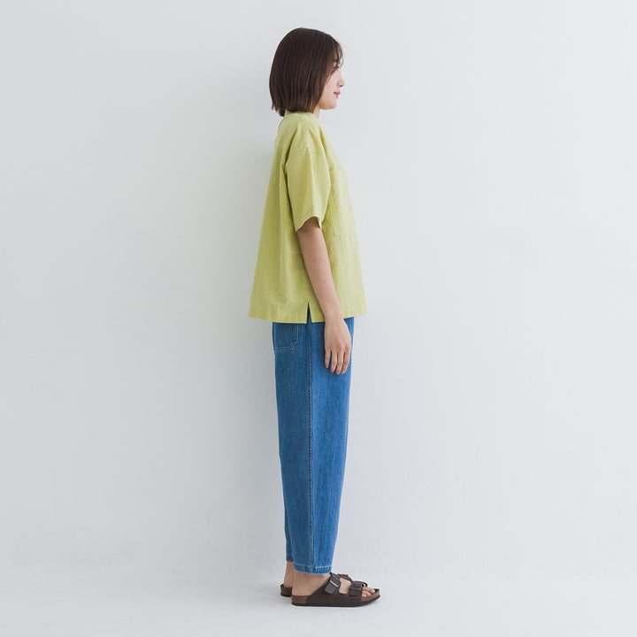 【kermu】透膚府綢大口袋襯衫 Japan E-Shop