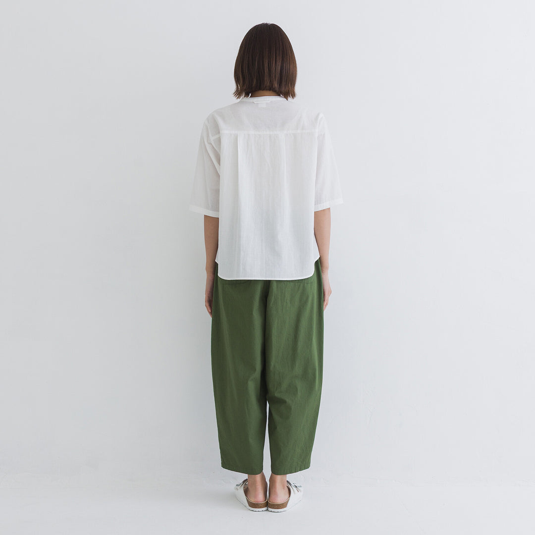 【kermu】棉麻透感袖口打褶襯衫上衣 Japan E-Shop