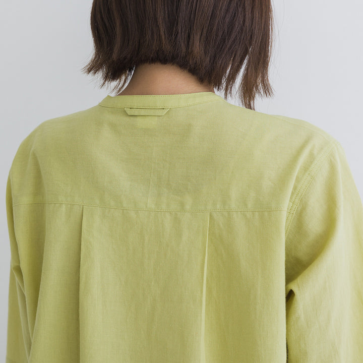 【kermu】棉麻透感袖口打褶襯衫上衣 Japan E-Shop