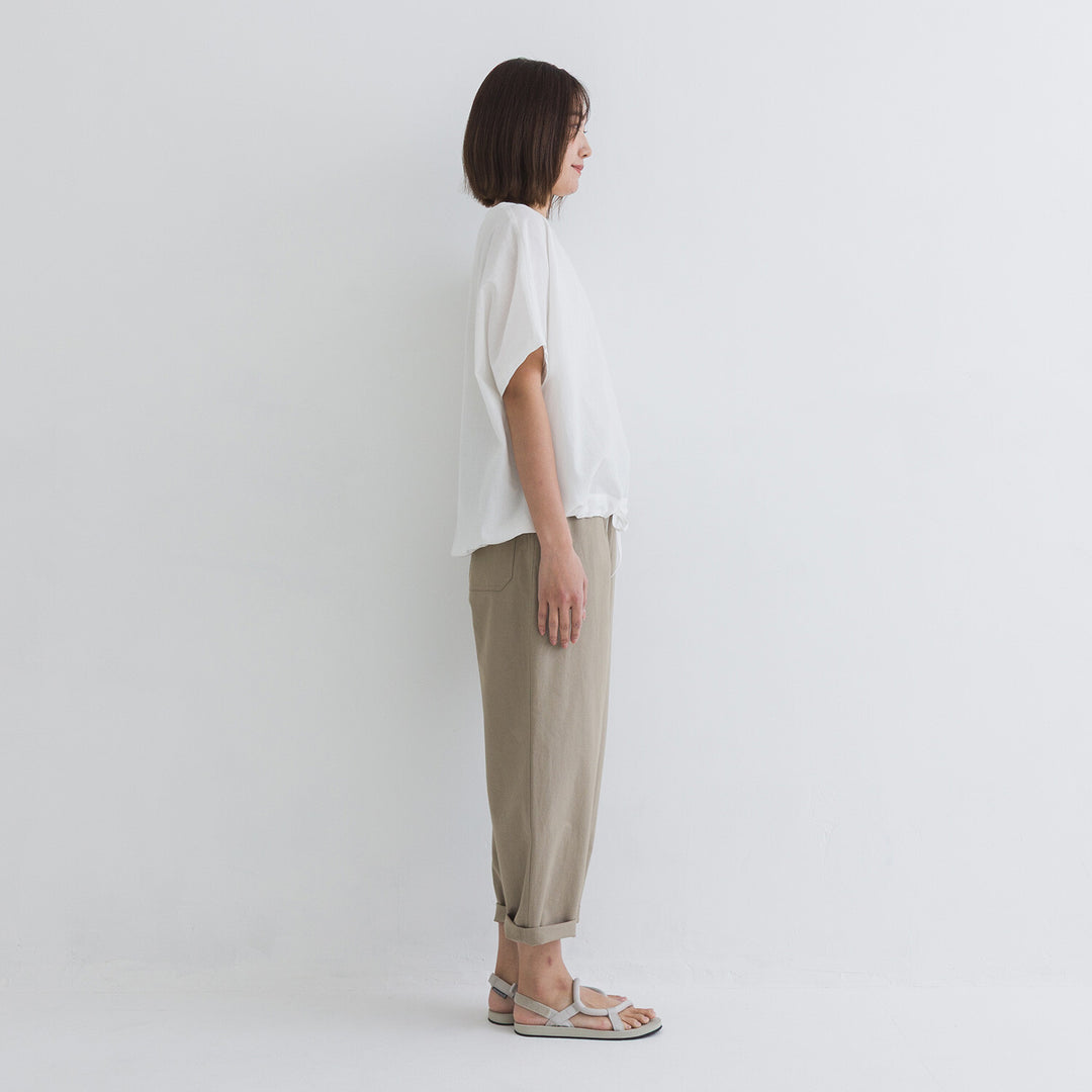 【kermu】棉麻透感抽繩寬版上衣 Japan E-Shop