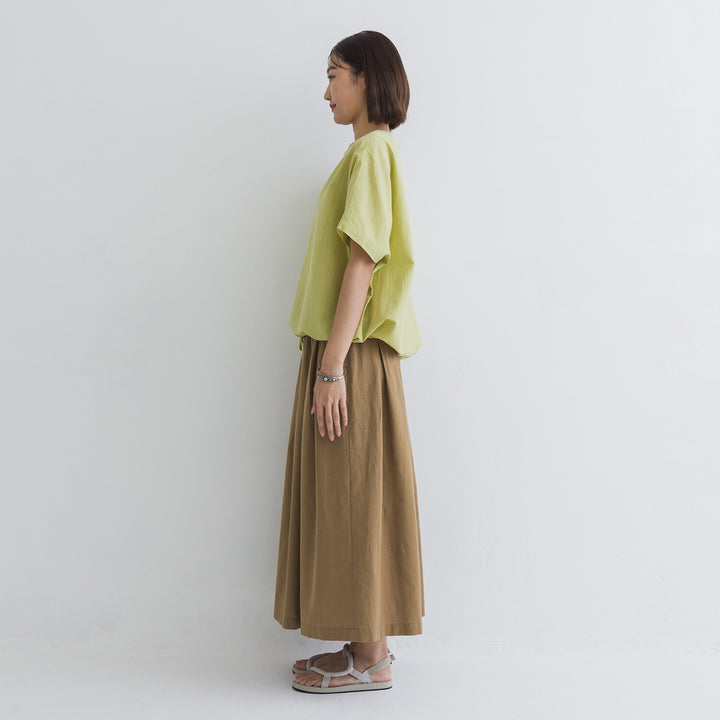 【kermu】棉麻透感抽繩寬版上衣 Japan E-Shop