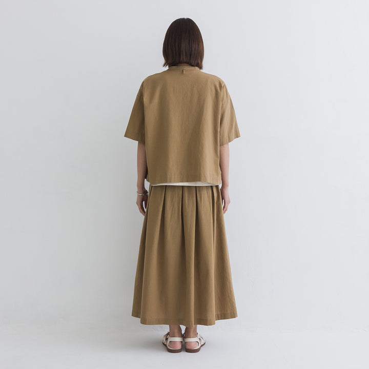 【kermu】棉麻格紋寬版襯衫外套 Japan E-Shop