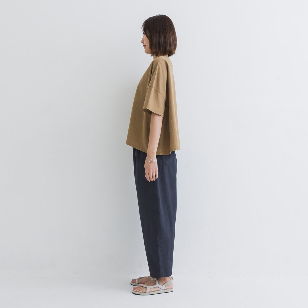 【kermu】棉麻格紋盒型寬版上衣 Japan E-Shop