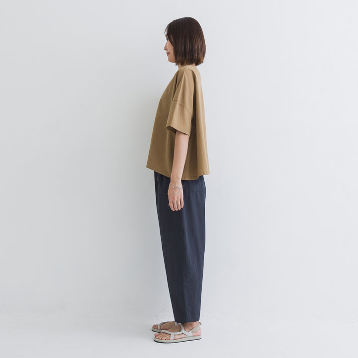 【kermu】棉麻格紋盒型寬版上衣 Japan E-Shop