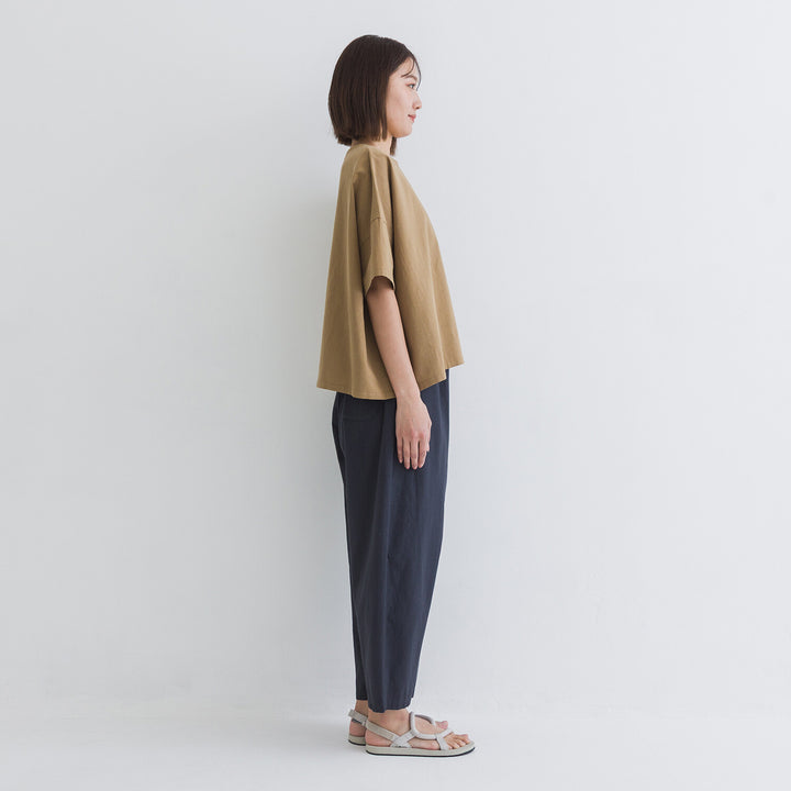【kermu】棉麻格紋盒型寬版上衣 Japan E-Shop