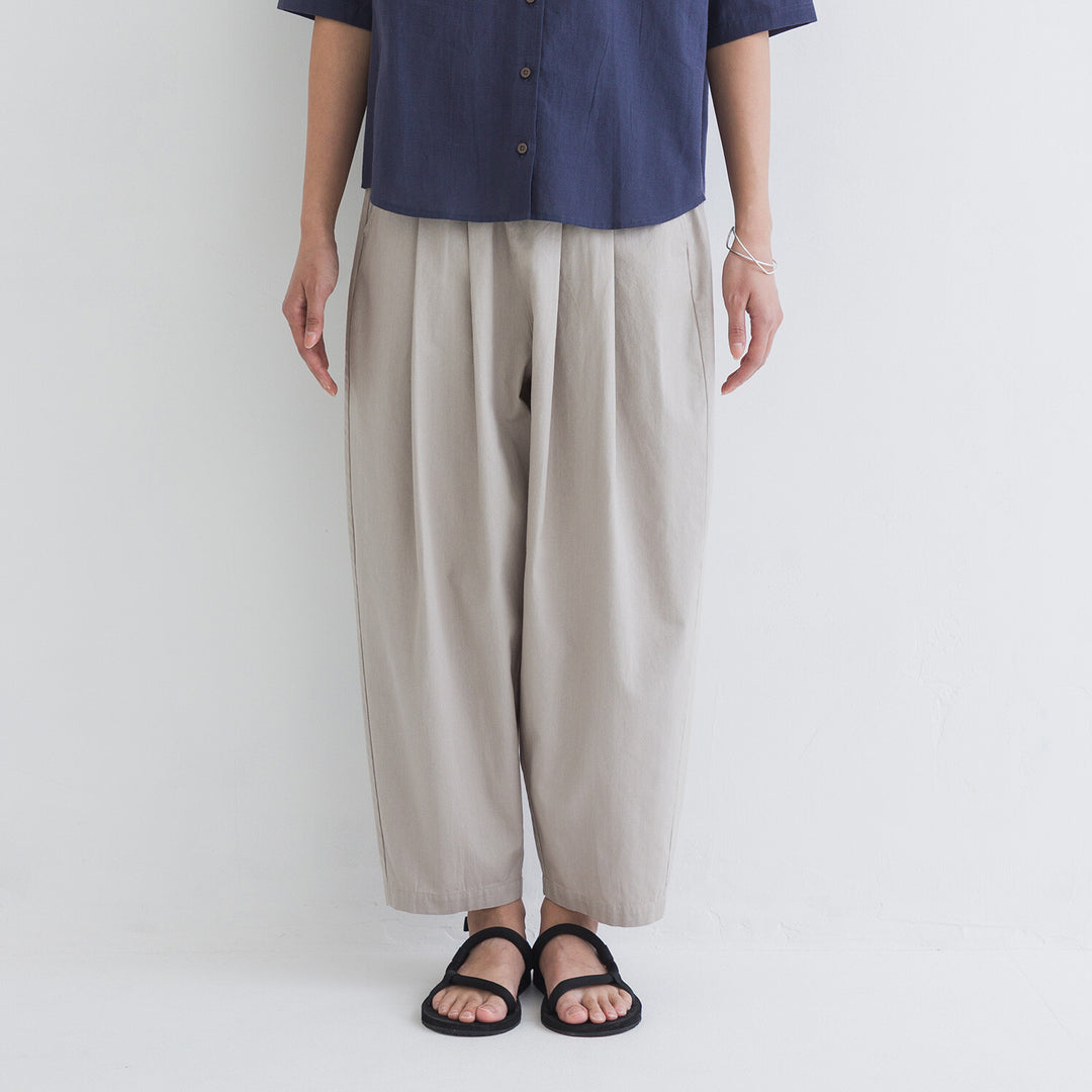 【kermu】柔棉腰綁帶寬版氣球長褲 Japan E-Shop