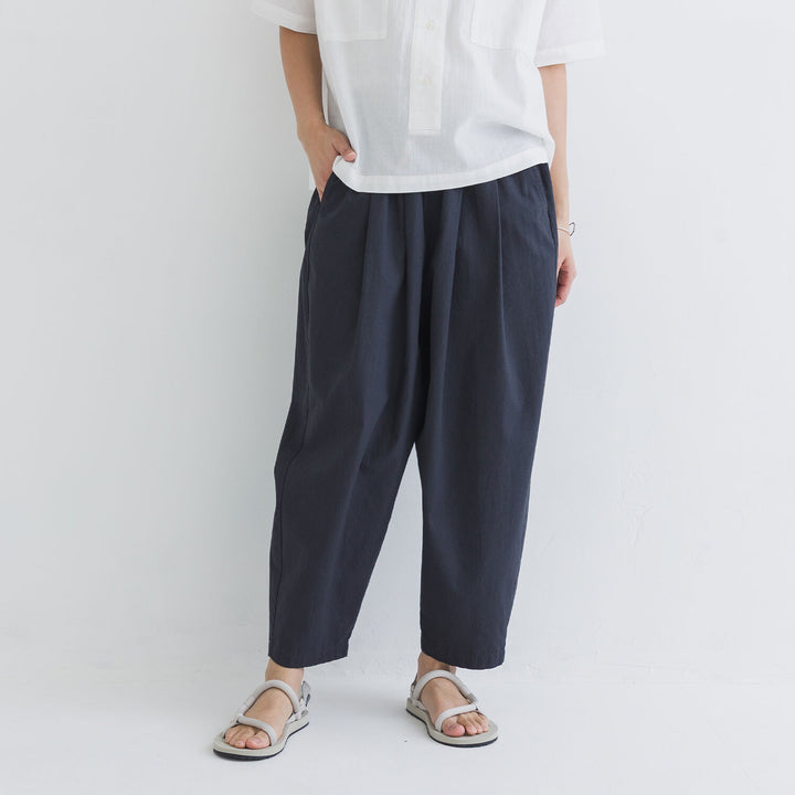 【kermu】柔棉腰綁帶寬版氣球長褲 Japan E-Shop