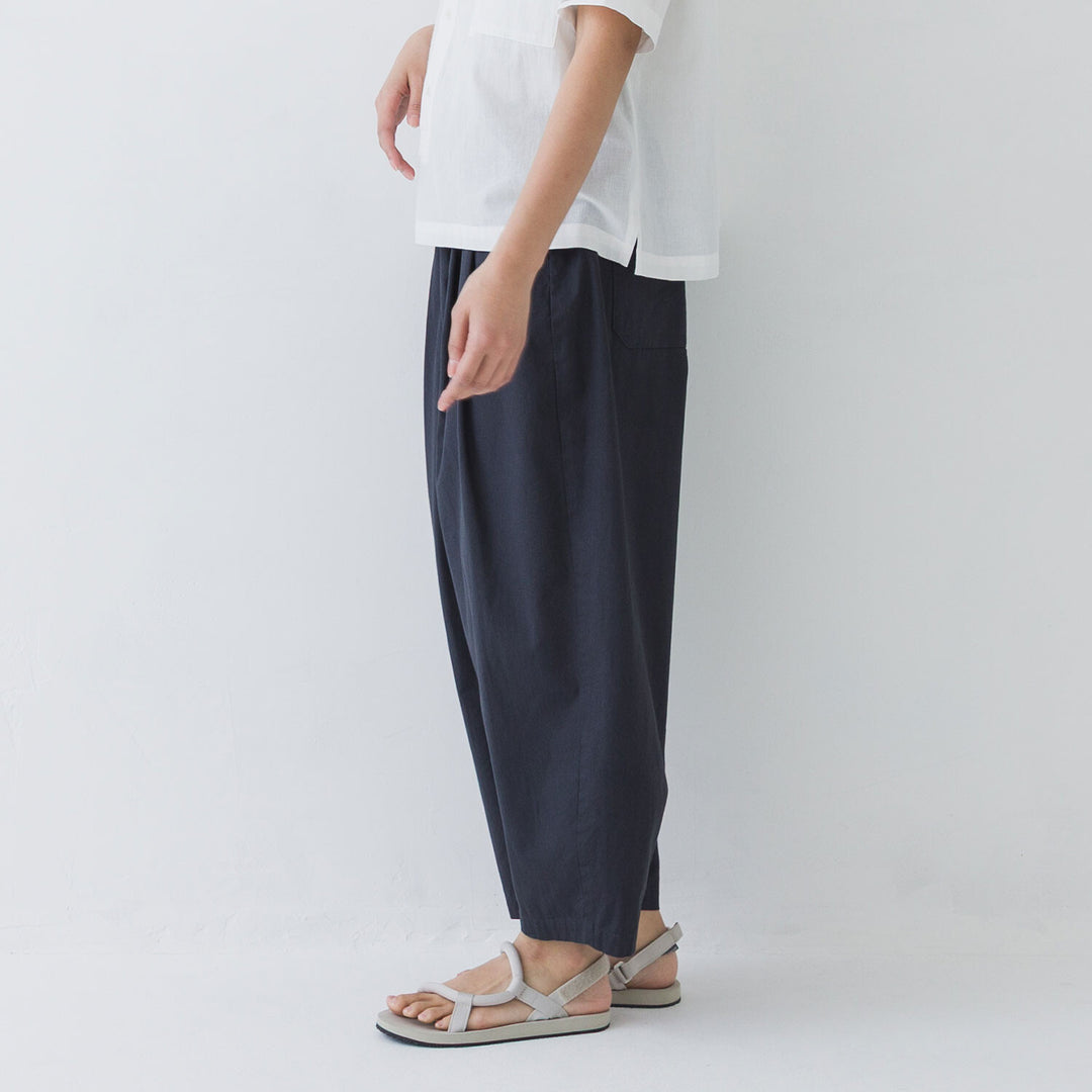 【kermu】柔棉腰綁帶寬版氣球長褲 Japan E-Shop