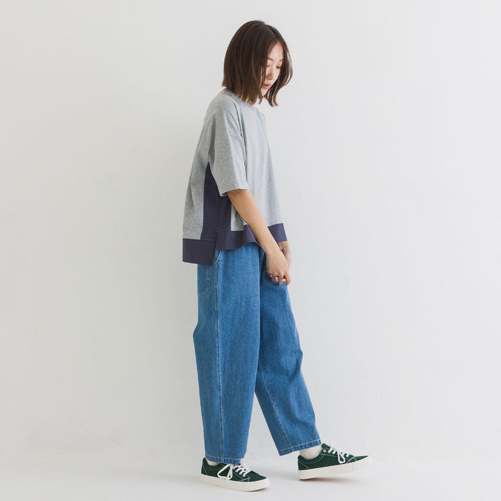 【kermu】再生棉拼色寬版T恤 Japan E-Shop