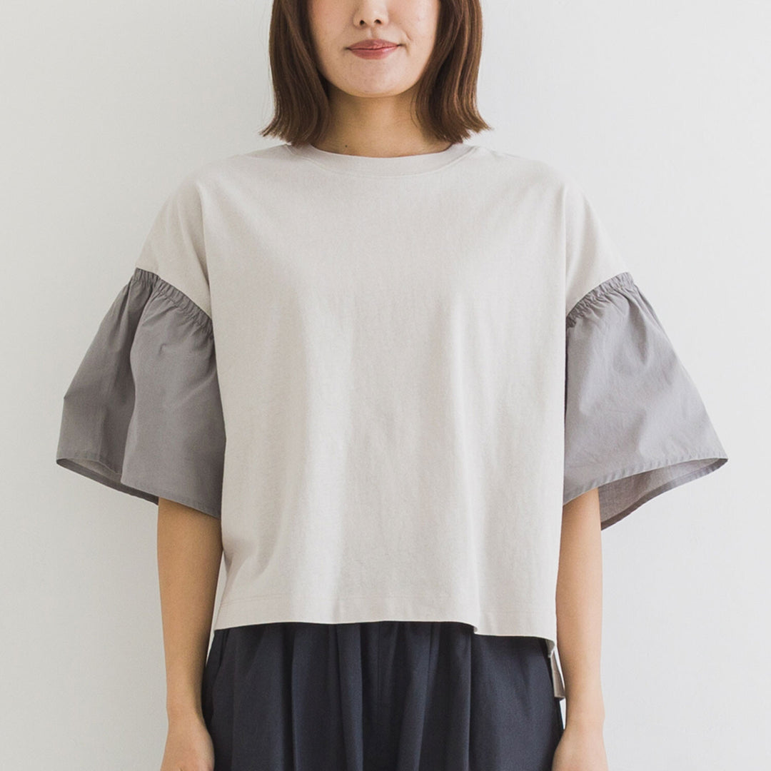 【kermu】再生棉抓褶寬版T恤 Japan E-Shop