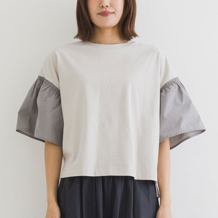 【kermu】再生棉抓褶寬版T恤 Japan E-Shop