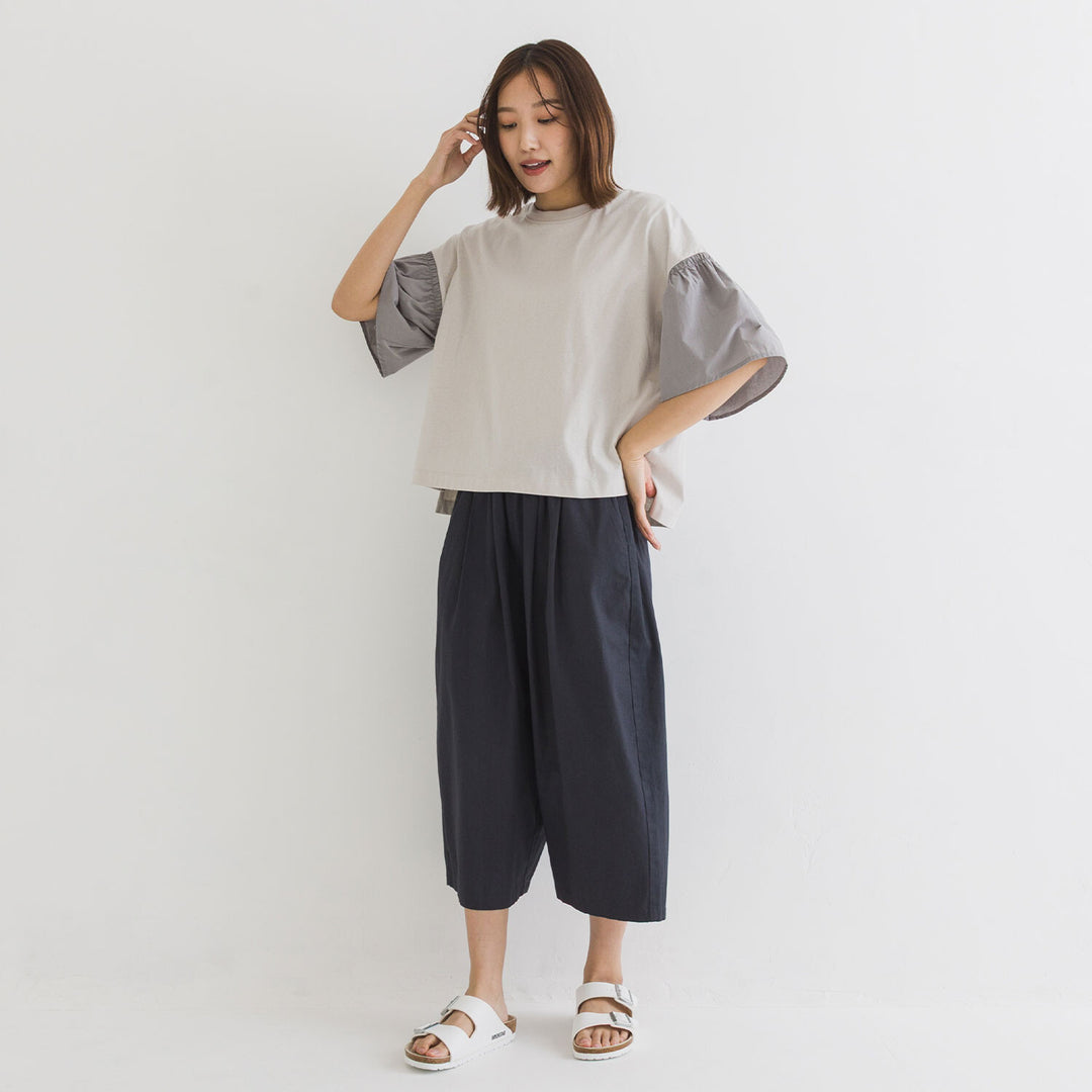 【kermu】再生棉抓褶寬版T恤 Japan E-Shop