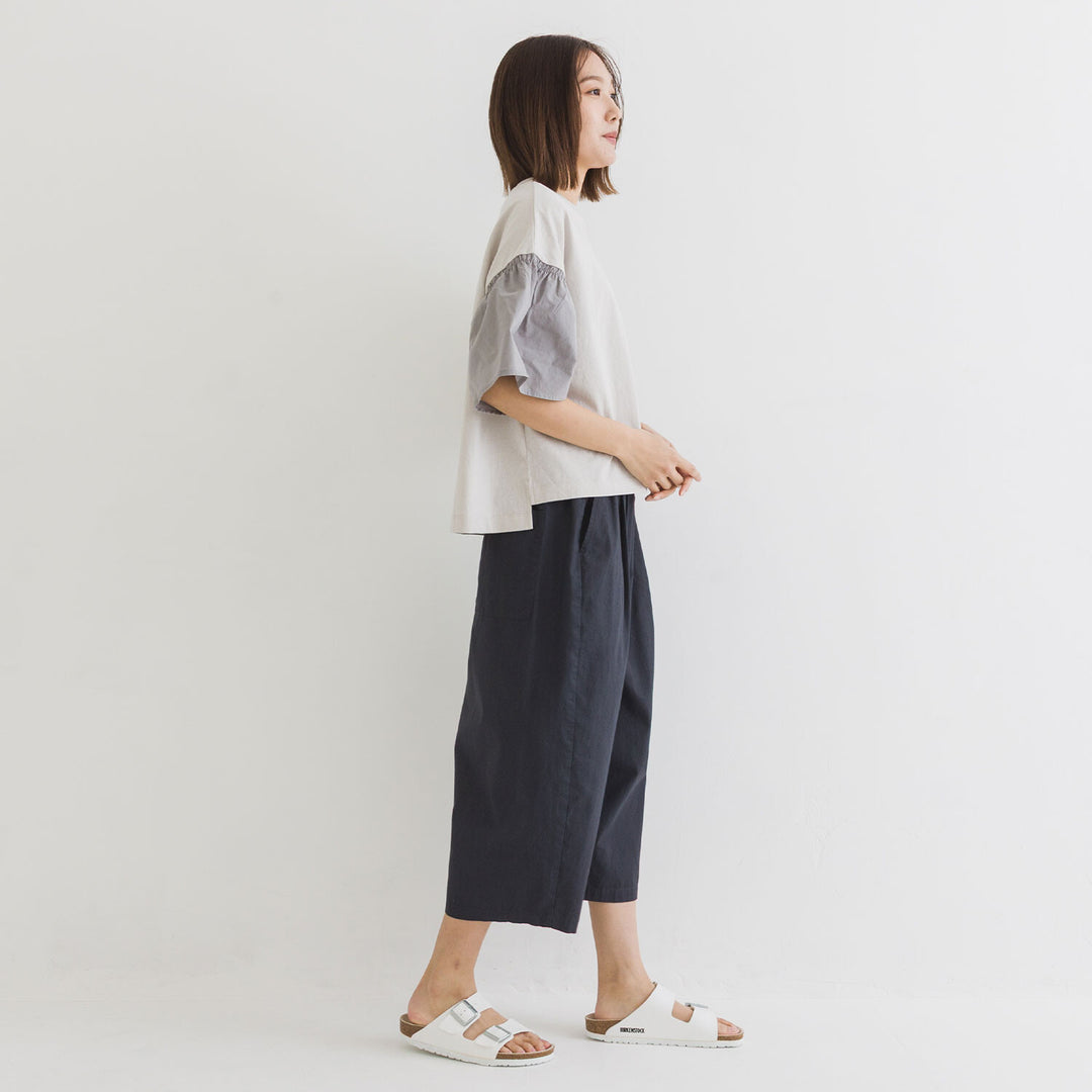 【kermu】再生棉抓褶寬版T恤 Japan E-Shop