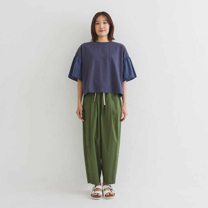 【kermu】再生棉抓褶寬版T恤 Japan E-Shop