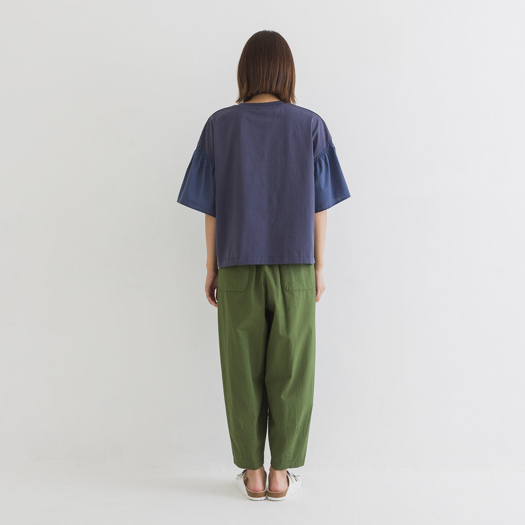 【kermu】再生棉抓褶寬版T恤 Japan E-Shop