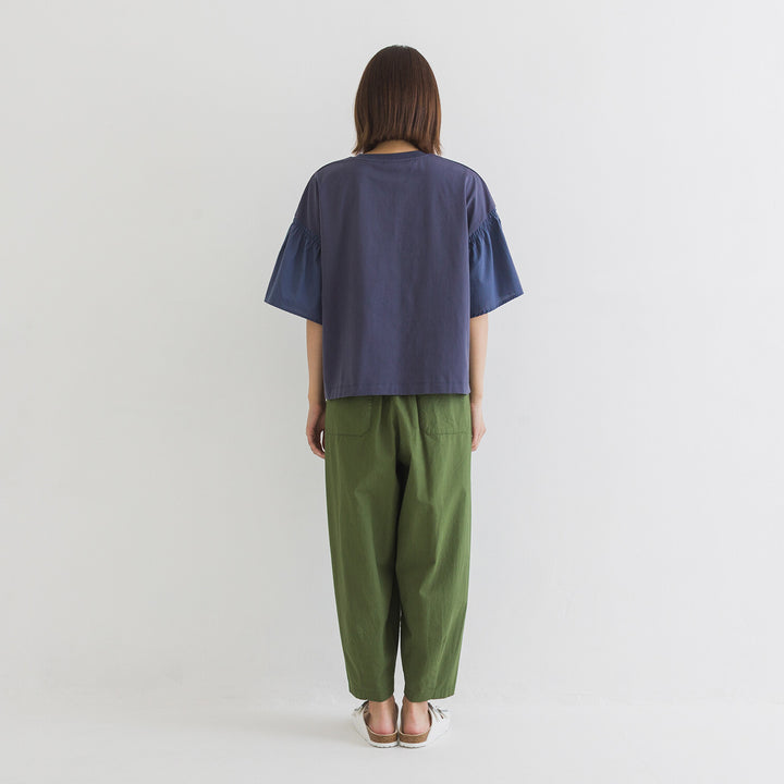 【kermu】再生棉抓褶寬版T恤 Japan E-Shop