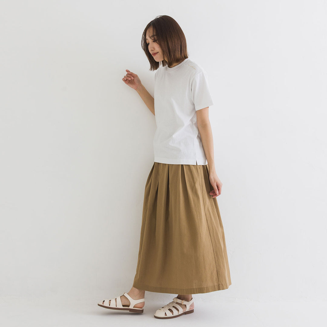 【kermu】再生棉肩線刺繡T恤 Japan E-Shop