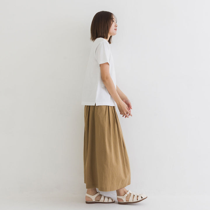 【kermu】再生棉肩線刺繡T恤 Japan E-Shop