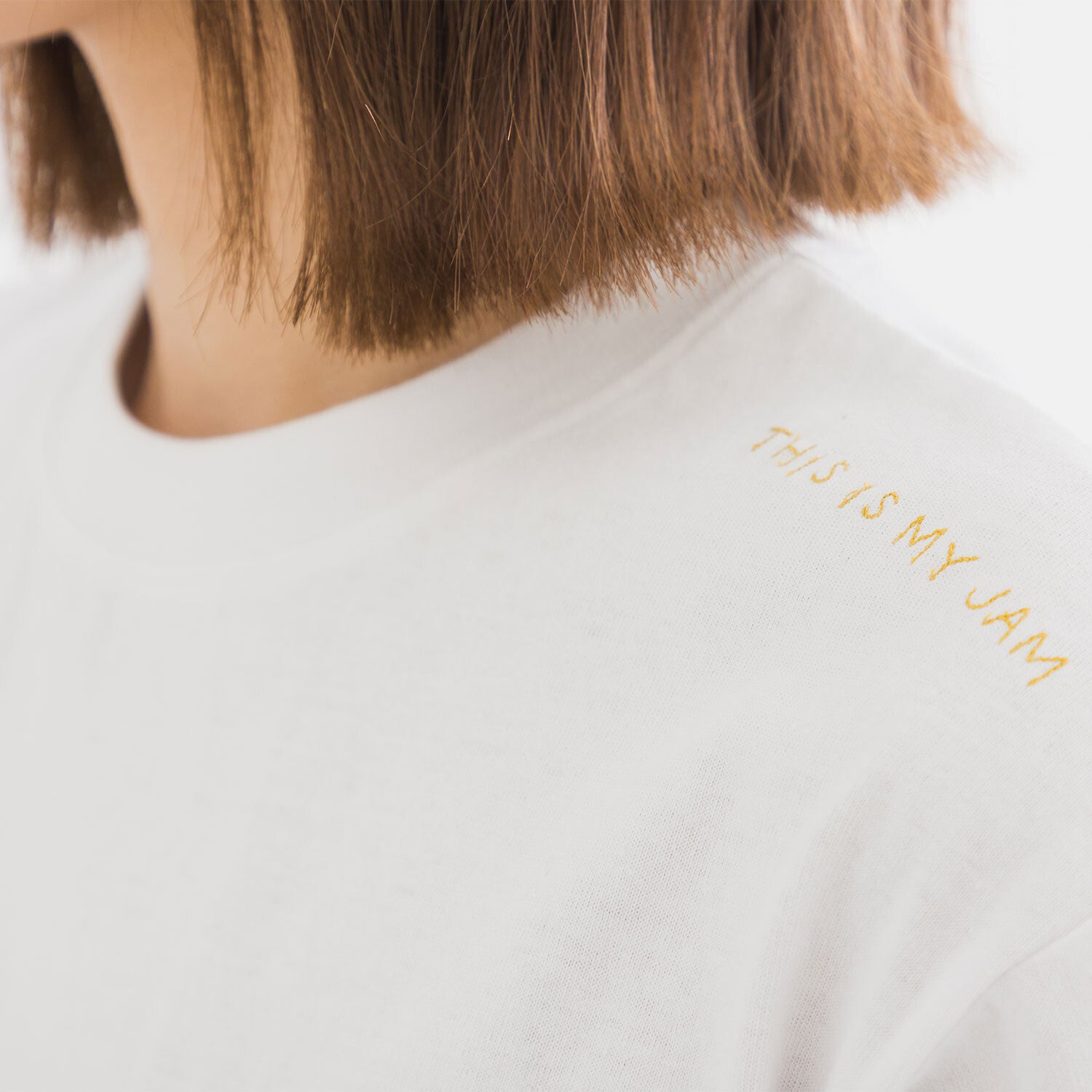 【kermu】再生棉肩線刺繡T恤 Japan E-Shop
