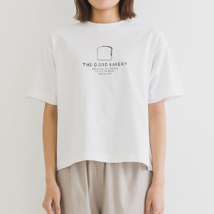 【kermu】再生棉寬版刺繡T恤 Japan E-Shop