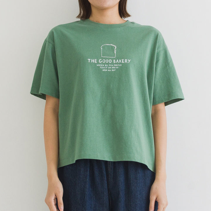 【kermu】再生棉寬版刺繡T恤 Japan E-Shop
