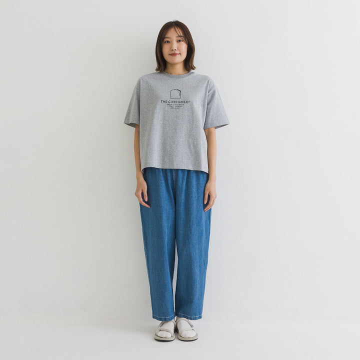【kermu】再生棉寬版刺繡T恤 Japan E-Shop