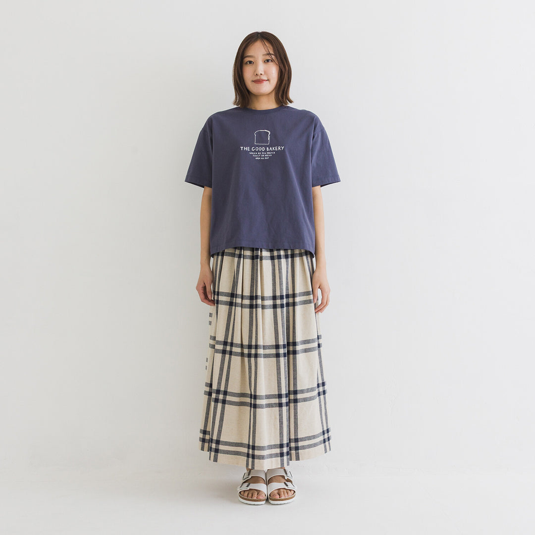 【kermu】再生棉寬版刺繡T恤 Japan E-Shop