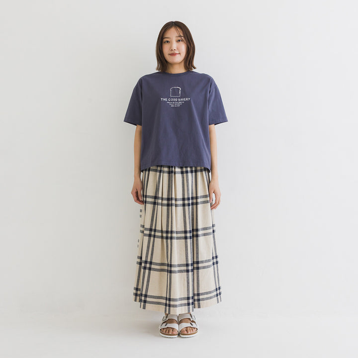 【kermu】再生棉寬版刺繡T恤 Japan E-Shop
