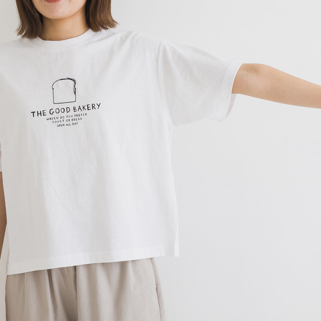 【kermu】再生棉寬版刺繡T恤 Japan E-Shop