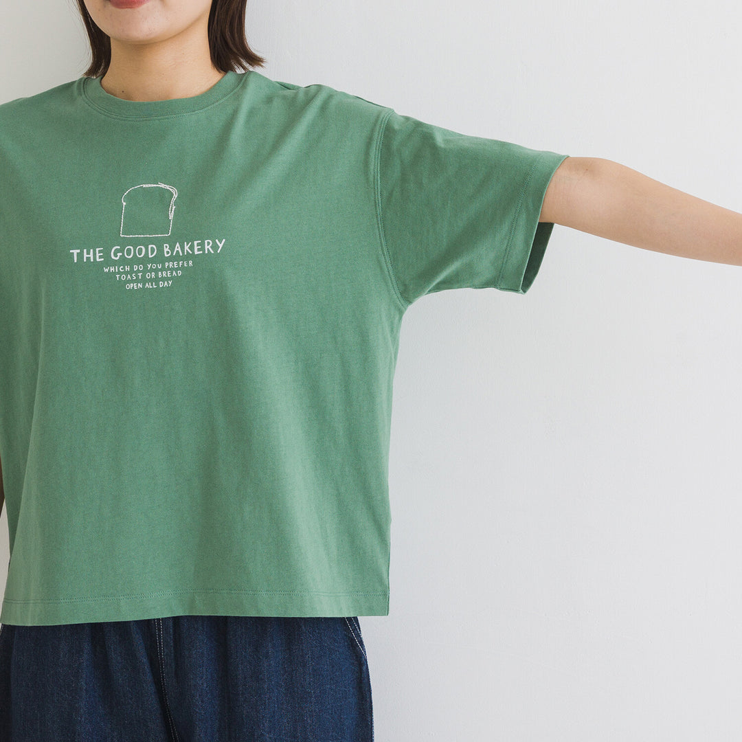 【kermu】再生棉寬版刺繡T恤 Japan E-Shop